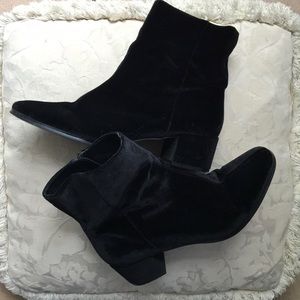 Velvet Black Ankle boots